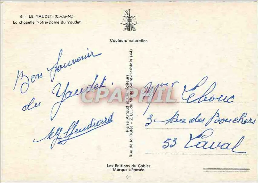 Le Yaudet (C.-du-N.) — Ansicht der Kirche Notre-Dame du Yaudet — Éditions du Gabier - Rückseite