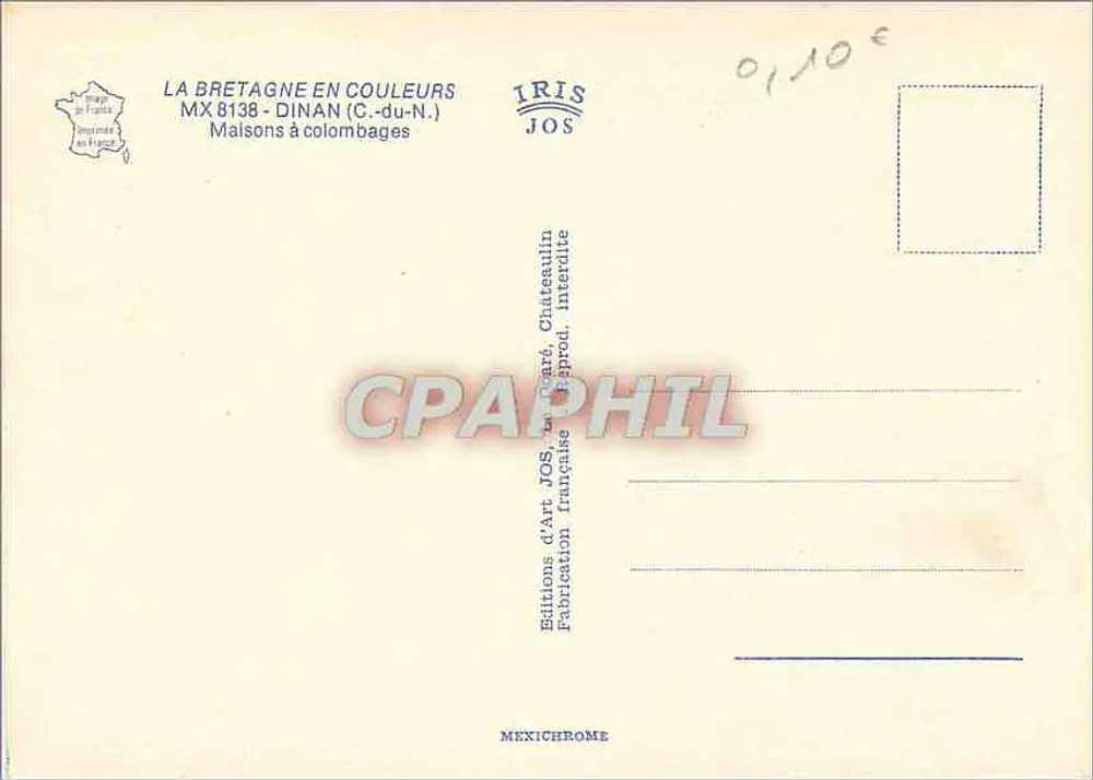 Casas com colmios — Dinan (C.-du-N.) — Éditions d'Art JOS - Verso