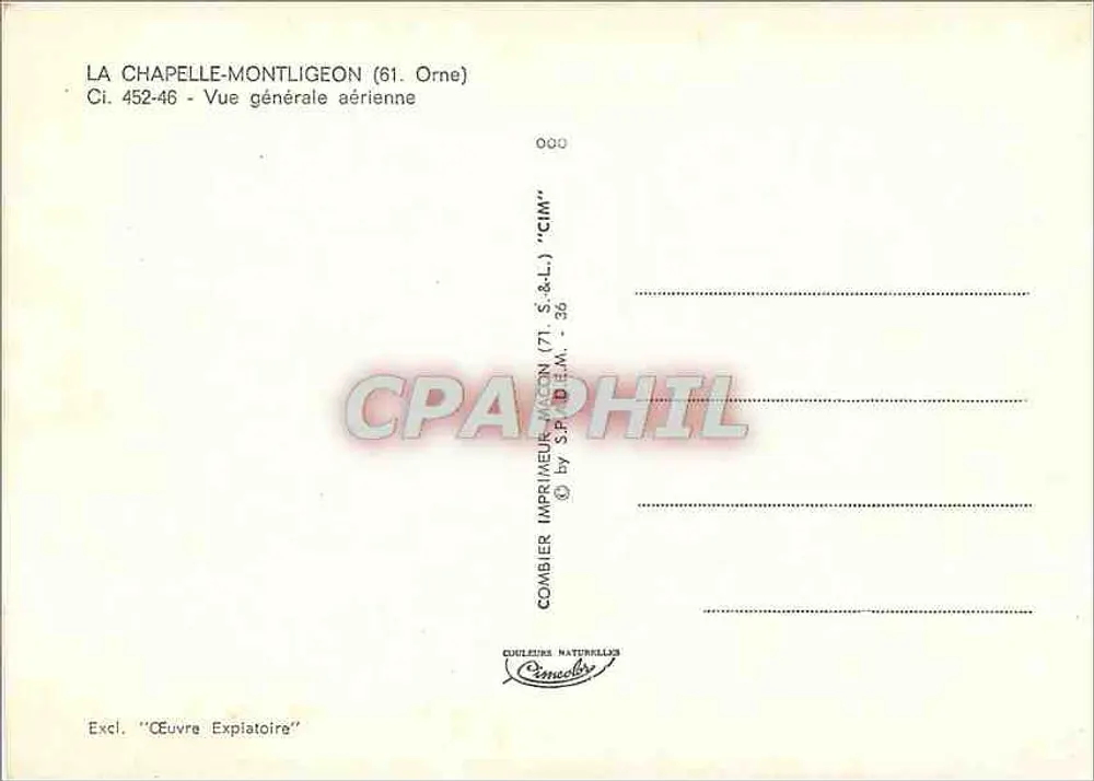 La Chapelle-Montligeon — Allgemeine Luftaufnahme — CIM - Rückseite