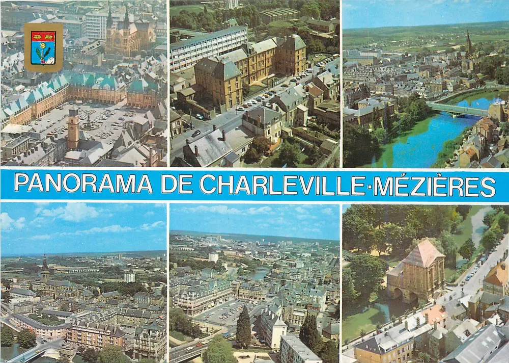 Panorama de Charleville-Mézières — Éditions MACE, n° 9084, VC61 - Frente
