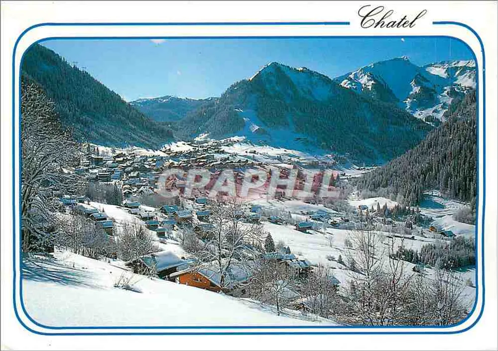 Châtel — Panoramablick und Gipfel des Linga 2127 m — Editions Révalp Albertville - Vorderseite