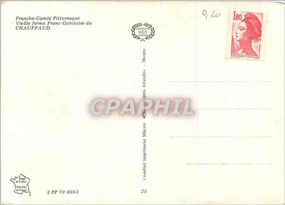 Old Franc-Comtoise Farm of Chauffaud — Picturesque Franche-Comté — Printer Combier - Back