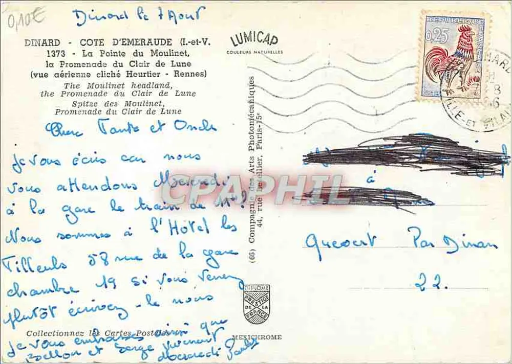 Dinard - Côte d'Émeraude — Pointe du Moulinet — Luftaufnahme — LUMICAP - Rückseite