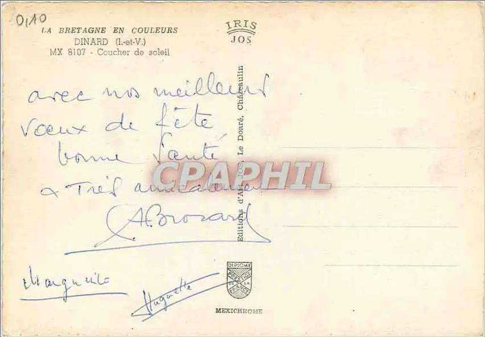 Dinard — Pôr do sol — Edições de Arte JOS - Verso