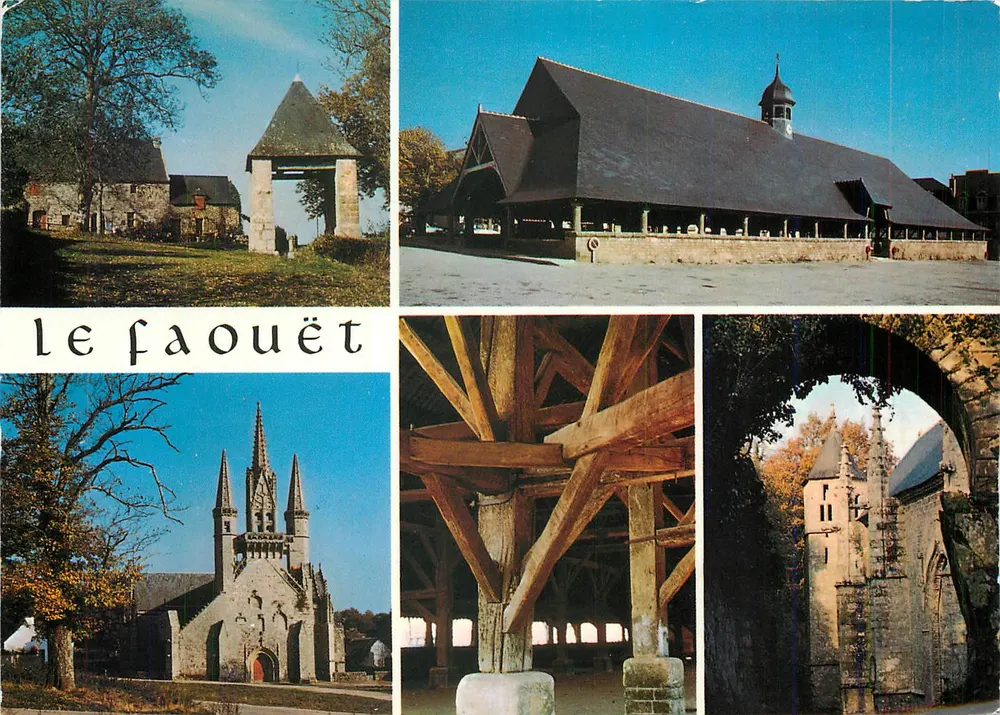 Le Faouët — widok kaplicy św. Barbary, Halles i dzwonnicy — Éditions de Bretagne - Awers