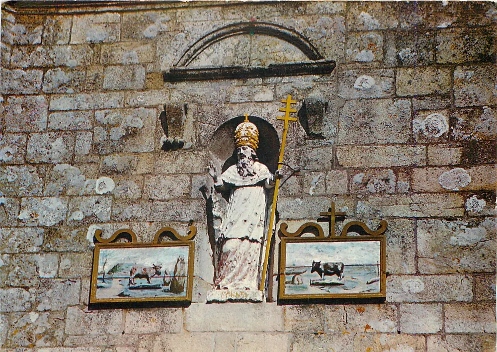Carnac (Morbihan) — Fachada da igreja do século XVII, São Cornély, padroeiro das criaturas com chifres — Pierre Artour e Cie editores - Frente
