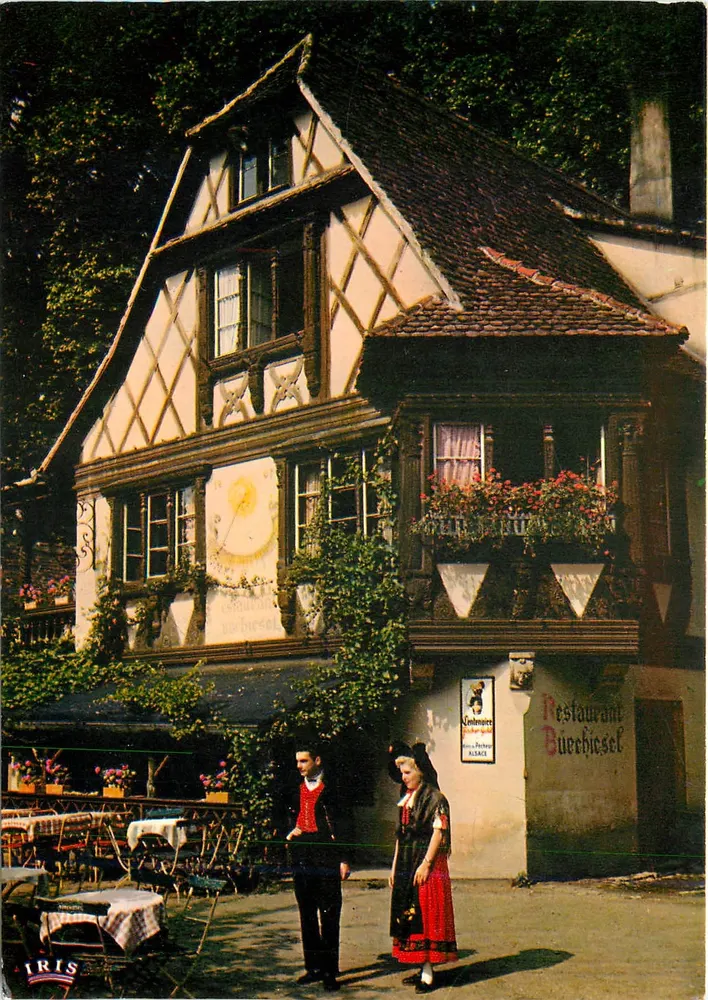 Restaurant Büerhiesel — Pittoreske Elsaß — Verlag IRIS, Nr. 67.567.140 - Vorderseite