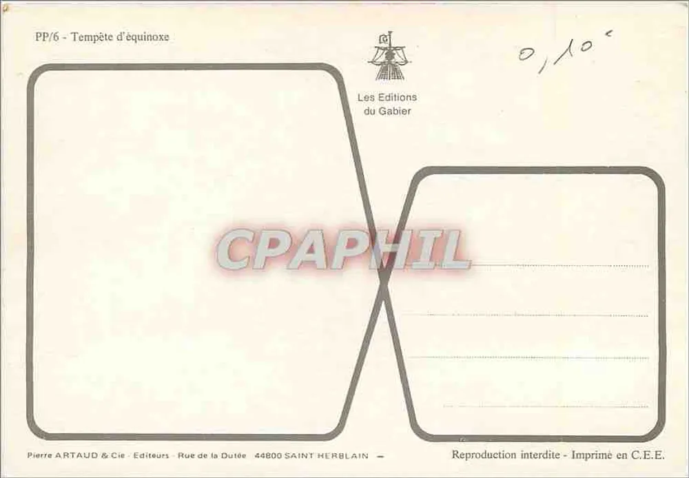समानांतर चक्रवात — एडिशन डू गैबियर, संख्या PP/6 - पीछे