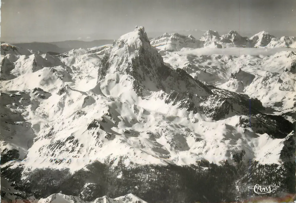Pic du MIDI d'Ossau — luftige Ansicht im Winter — COMBIER Editions - Vorderseite