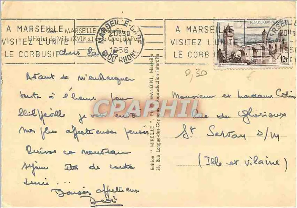 Port de Marseille — vue des quais et des bateaux — éditeur Mireille - Verso