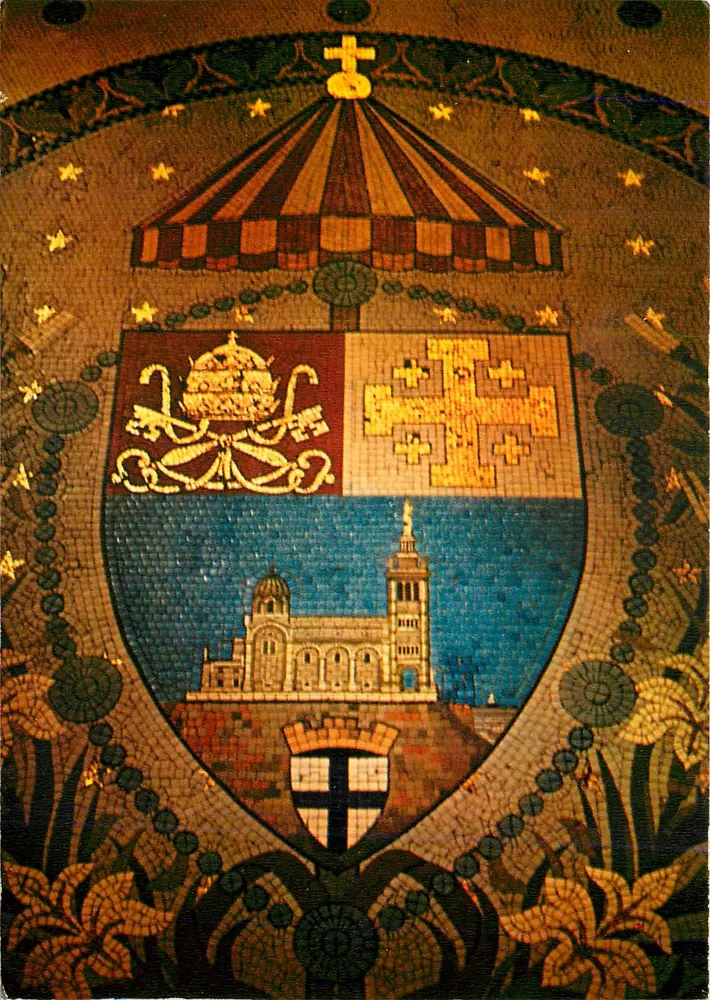 Basílica Nossa Senhora da Guarda — Mosaico decorando o chão da Sacristia — Éditions de France - Frente