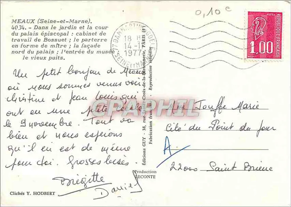 Meaux (Seine-et-Marne) — Garten und Episkopaler Hof — Editions GUY, Paris - Rückseite