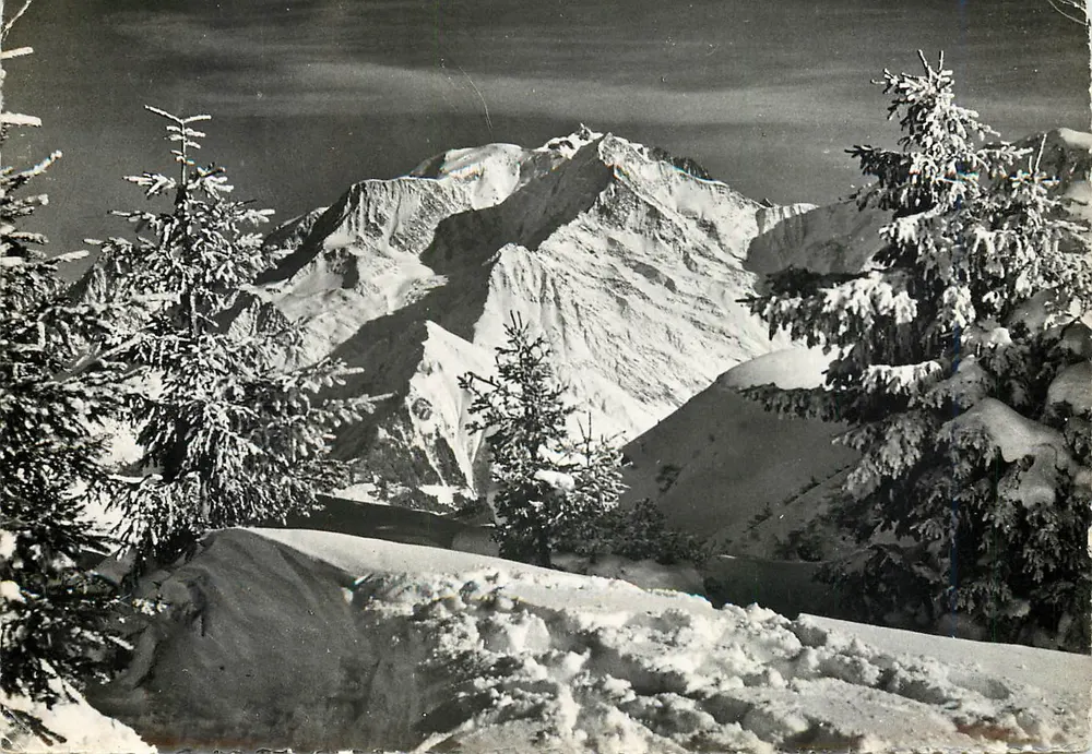 Mont-Blanc vom Mont d'Arbois aus gesehen — MEGEVE (Haute-Savoie) — Verlag LE MODÈLE, Nr. 4 - Vorderseite