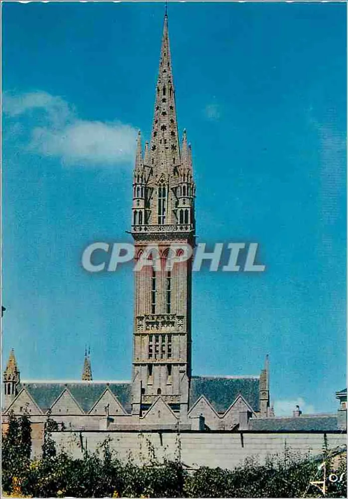 Saint-Pol-de-Léon — Campanario del siglo XVII, 77 metros de altura — Éditions JOS - Anverso