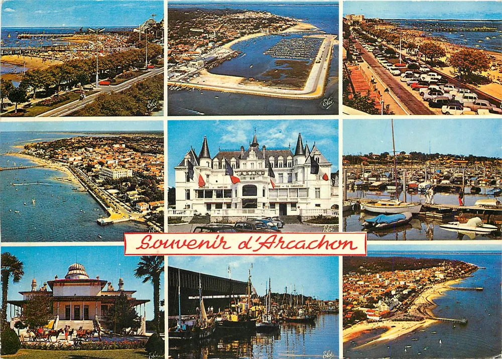 Arcachon — Vista aérea e panorâmica — Editor E. L. Chatagneau, n° 220 - Frente