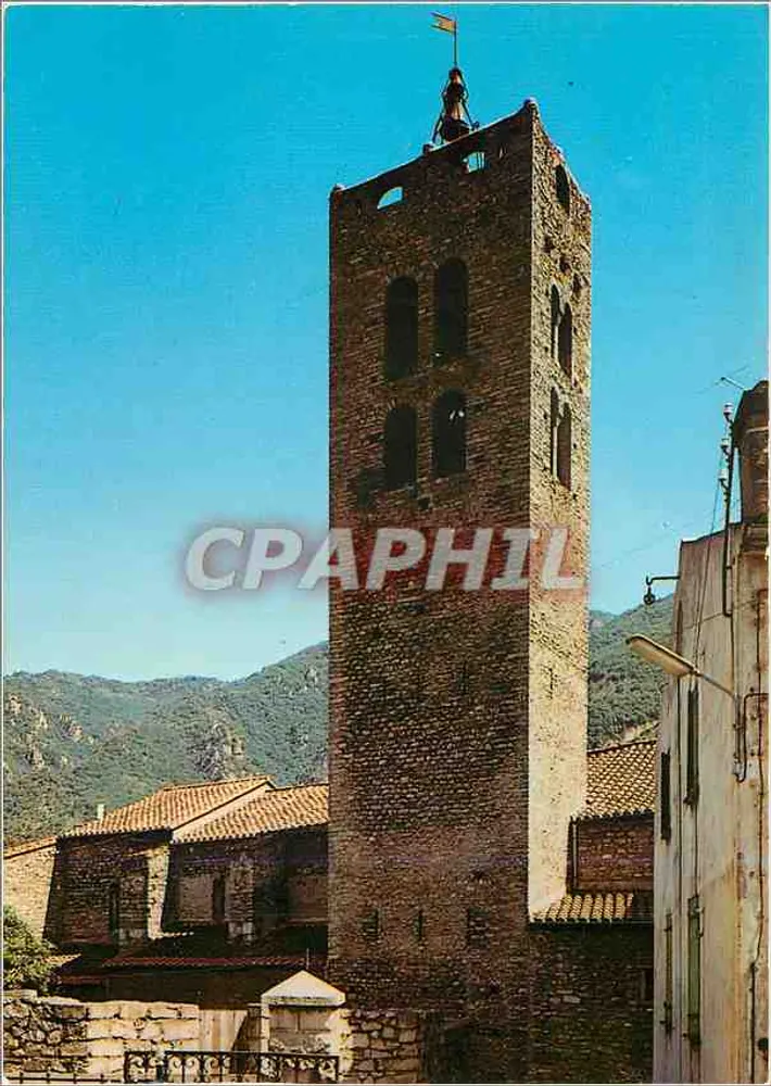 Arles-sur-Tech - Die Kirche Saint-Sauveur - Der romanische Turm - Vorderseite