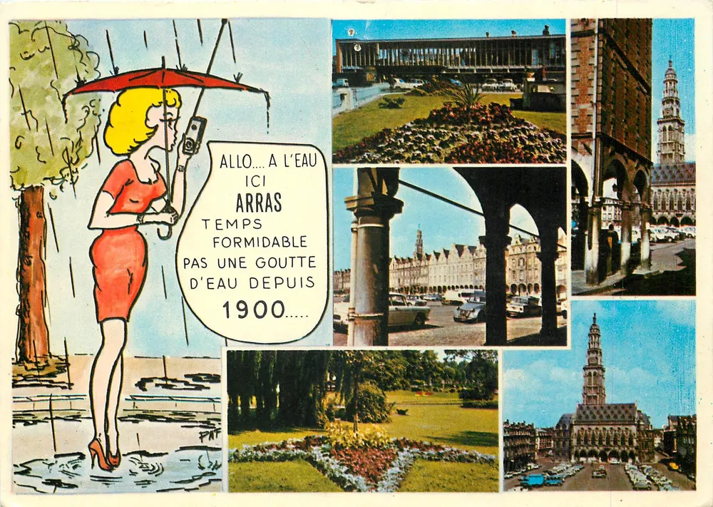 Arras — Chuva e monumentos — Edição da Europa - Frente