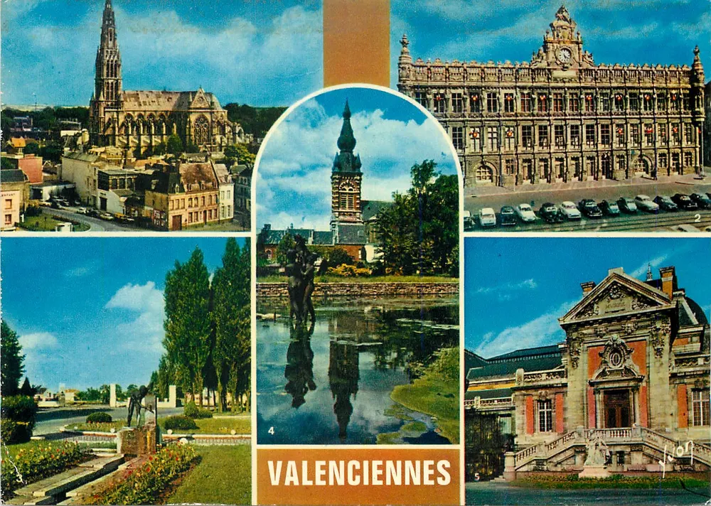 Valenciennes — Colagem de locais emblemáticos — Edições Arcueil - Frente