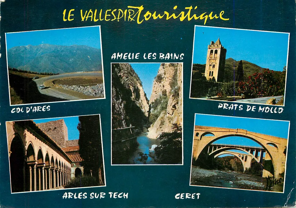 Touristische Ansicht von Le Vallespir — Col d'Ares, Amélie-les-Bains, Prats-de-Mollo, Arles-sur-Tech, Céret - Vorderseite