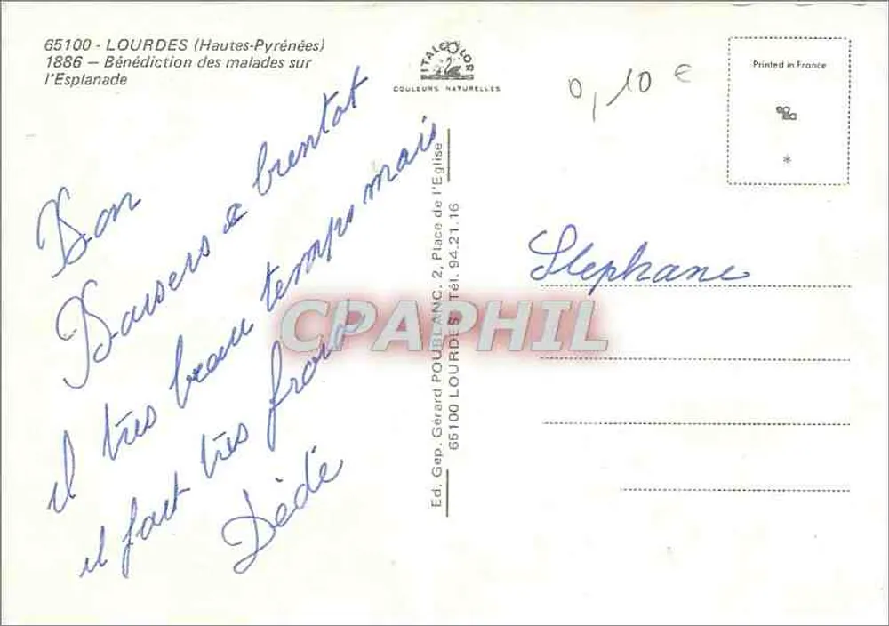 Lourdes — Segnung der Kranken auf der Esplanade — Éd. Gépard POUBLANC - Rückseite