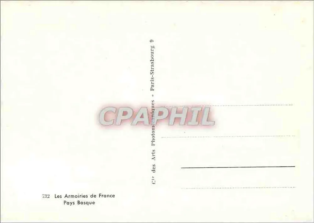 Pays Basque — Armi — editore Cie des Arts Photomontiques, n° 732 - Verso