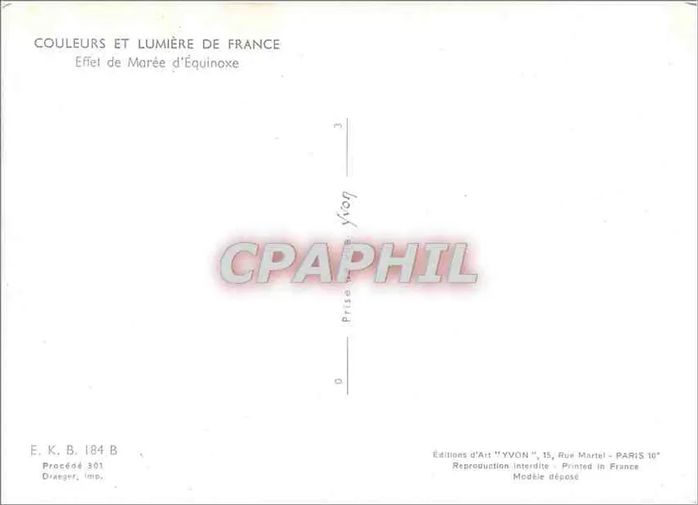 Ozean — Gezeiten bei Gleichstand — Éditions d'Art 'YVON', Paris - Rückseite