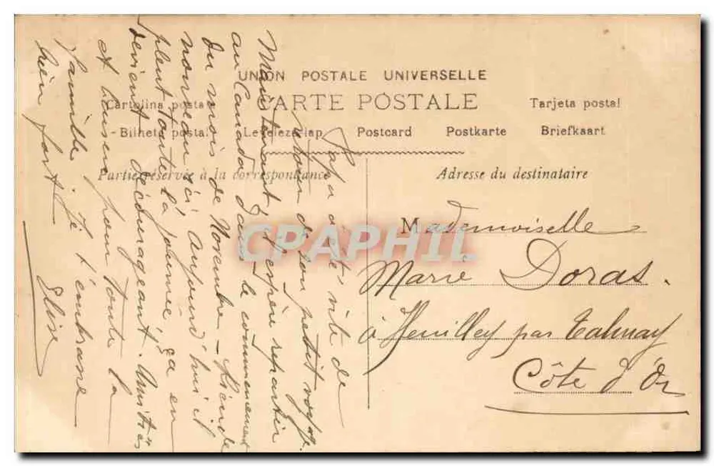 Junges Liebespaar — Garten-Szene — Verlag S. G. F. (S. G. F. Paris) Nr. 690 - Rückseite