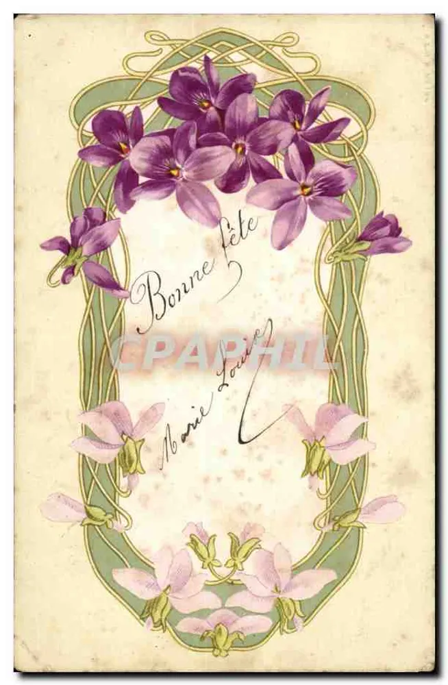 Violetas — Carta de véspera - Frente