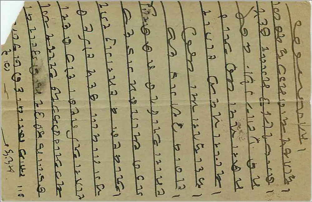 Carta postal de Rajputana — Nasirabad — editor desconhecido, número de série não visível - Verso