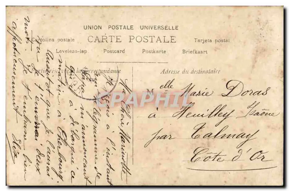 Junge Frau in einem Kleid im Stil von 1906 — Laparcerie — n°1294 - Rückseite
