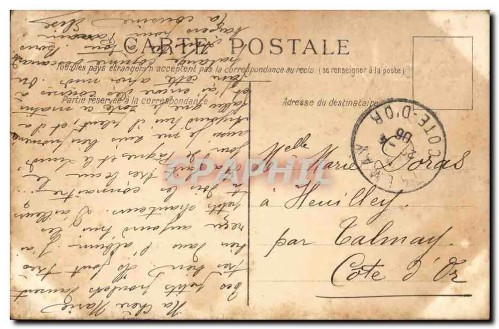 Frau am Ufer eines Sees mit Tauben — Abend — Louis Bayard, n° 10 - Rückseite
