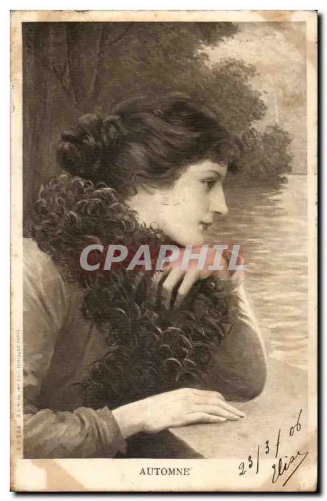 Herbst — Frau am Ufer — Verlag E. C. 208, Toulouse - Vorderseite