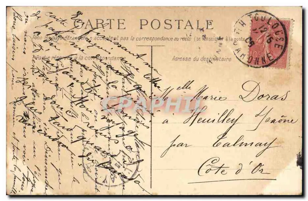 Herbst — Frau am Ufer — Verlag E. C. 208, Toulouse - Rückseite