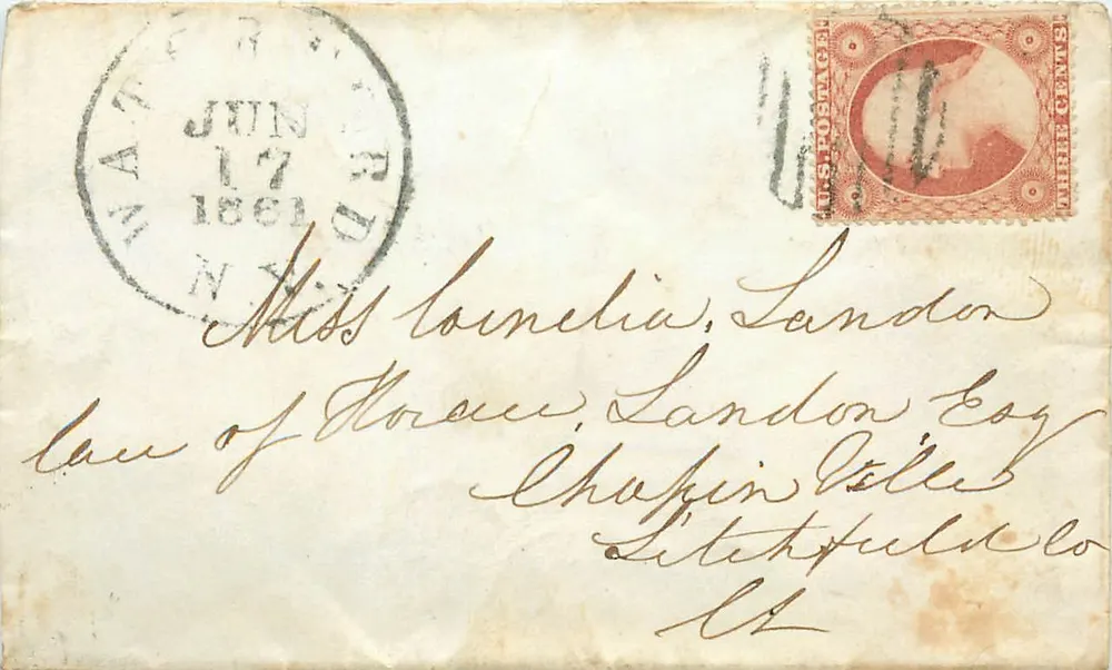 Carta postal americana — 17 de junho de 1881 — editor não visível - Frente