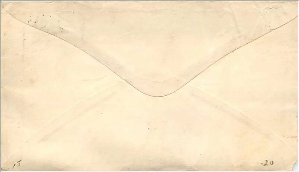 Dixon — Illinois — 1864 — Poststempel und Briefmarke - Rückseite