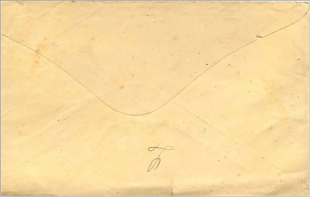Cartão postal endereçado à Sra. Carie N. Commeny em Sherburne, Vermont — selo de 3 centavos e carimbo de Falls, Vermont - Verso