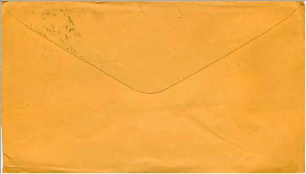 Montimsburg V.A. — Envelope amarelo com selo de 3 centavos e carimbo de RITINSBURG — destinado a Mr Elias Smith em Hayford, Conn. - Verso
