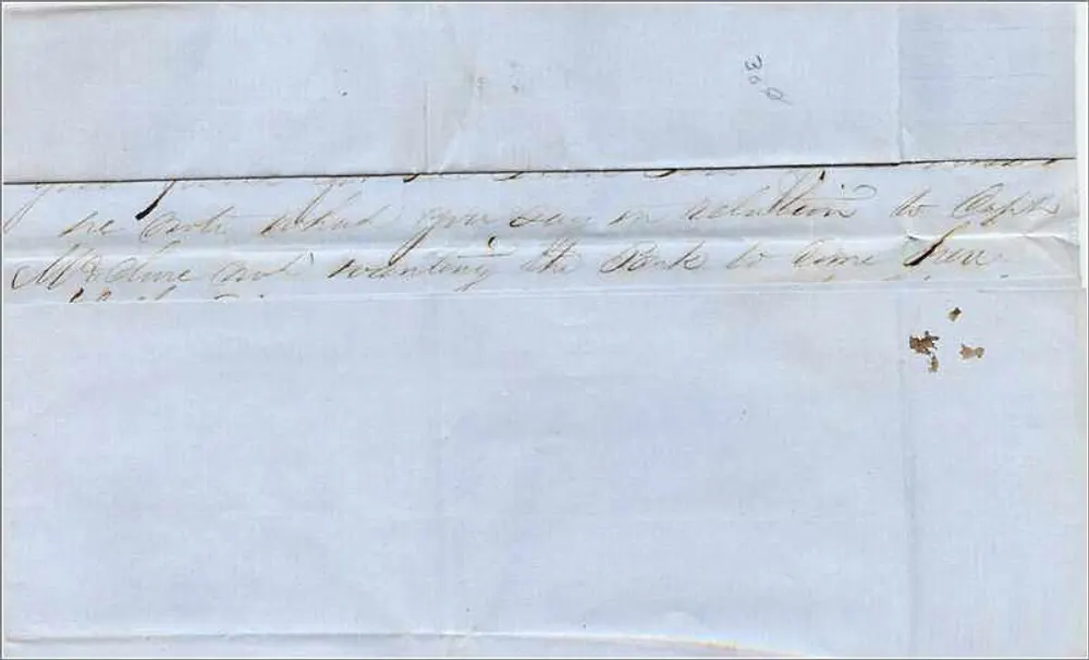 Postkarte von Boston — 1853 — Verlag unbekannt, Seriennummer nicht sichtbar - Rückseite