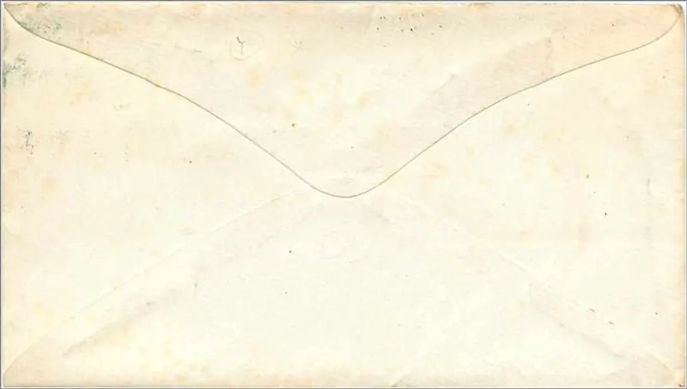 Rockford, Illinois — Envelope remetido a Sra. E. N. Scorillo em Montpelier, Vermont — selo de 3 centavos azul e carimbo de Rockford - Verso