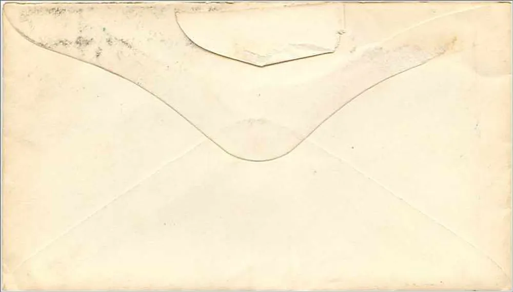 Amerikanische Karteikarte — 3-Cent-Stempel, Aufdruck 'NOV 2 MAY' — an Portland, Connecticut adressiert - Rückseite