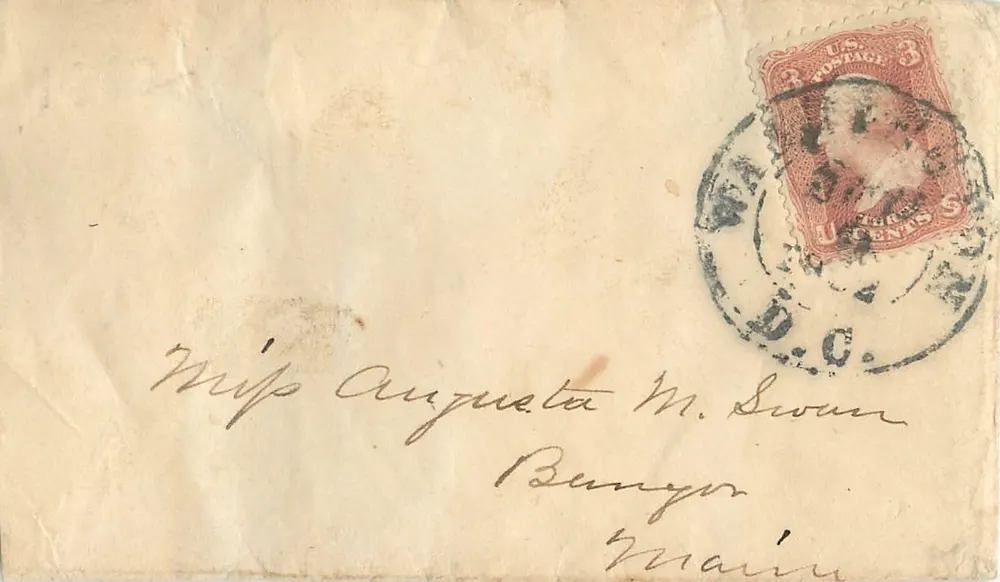 Carte postale américaine — Washington D.C. — timbre 3 cents Lincoln - Recto