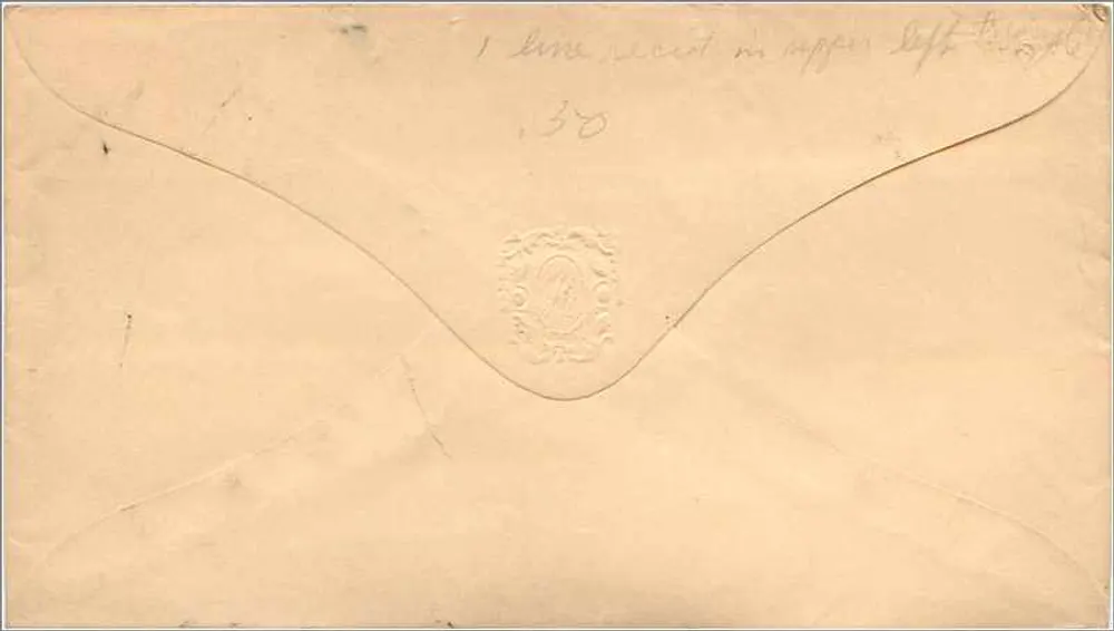 Nova York — carta para Sra. Eliza W. Bixem, Bangor, Maine — selo de 10 centavos George Washington - Verso