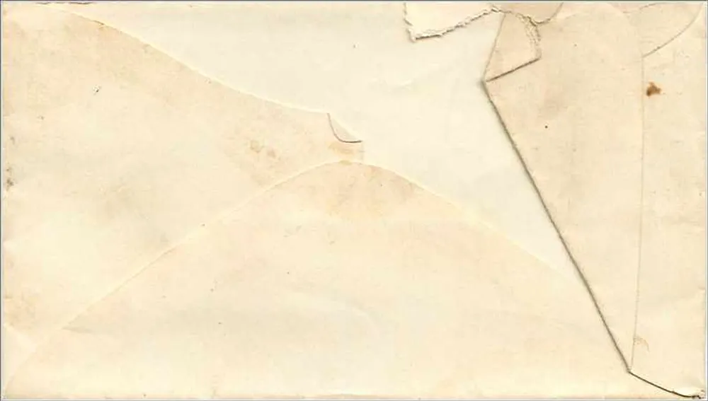 Cartão postal americano — Danbury, Connecticut — selo de 3 centavos - Verso