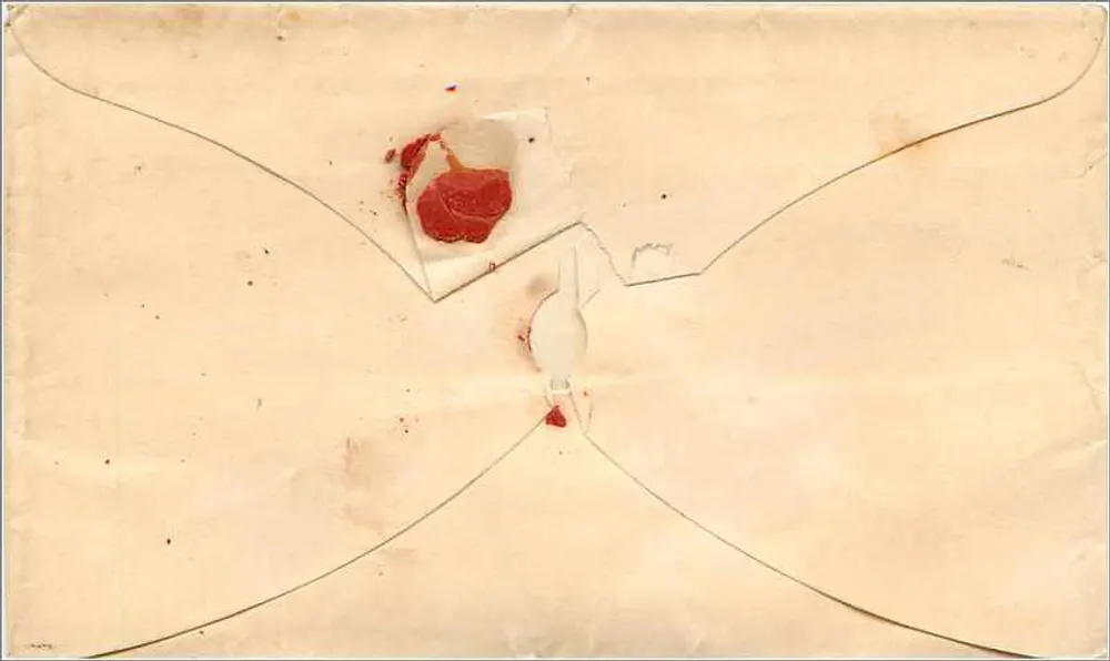 Ansichtskarte an Herrn Lephas Brainerod in Spencer, New York — 3-Cent-Stempel und Poststempel - Rückseite