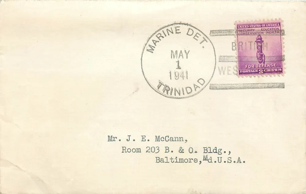 Marine Det. Trinidad — 1. Mai 1941 — Marine Det. Trinidad - Vorderseite