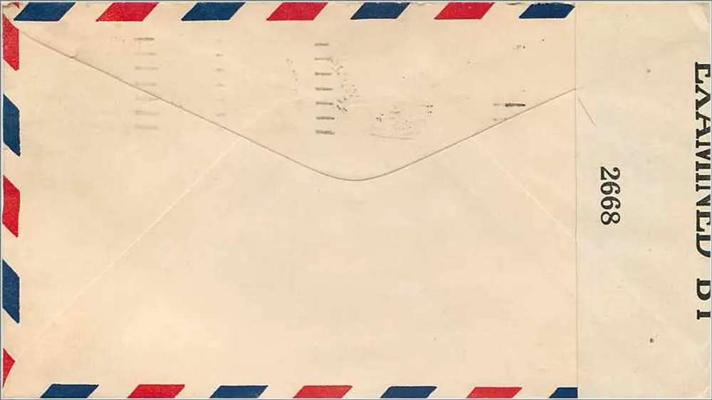 Honolulu, Hawaii — Luftpost um 1942 — United States Airmail - Rückseite