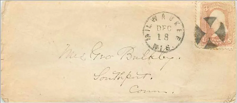 Carta postal americana — Wilwaxte, DFC 18 — selo de 3 centavos - Frente