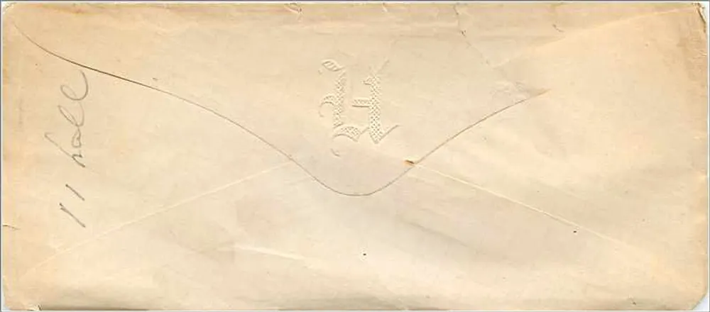 Carta postal americana — Wilwaxte, DFC 18 — selo de 3 centavos - Verso