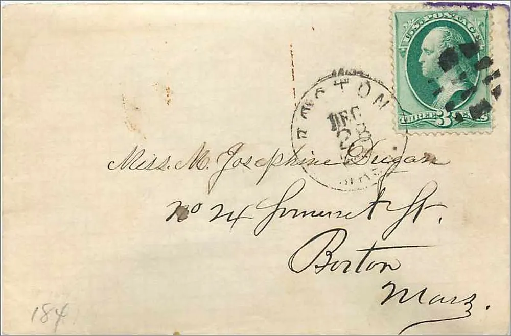 Carta postal americana — Boston — editor desconhecido, número de série não visível - Frente