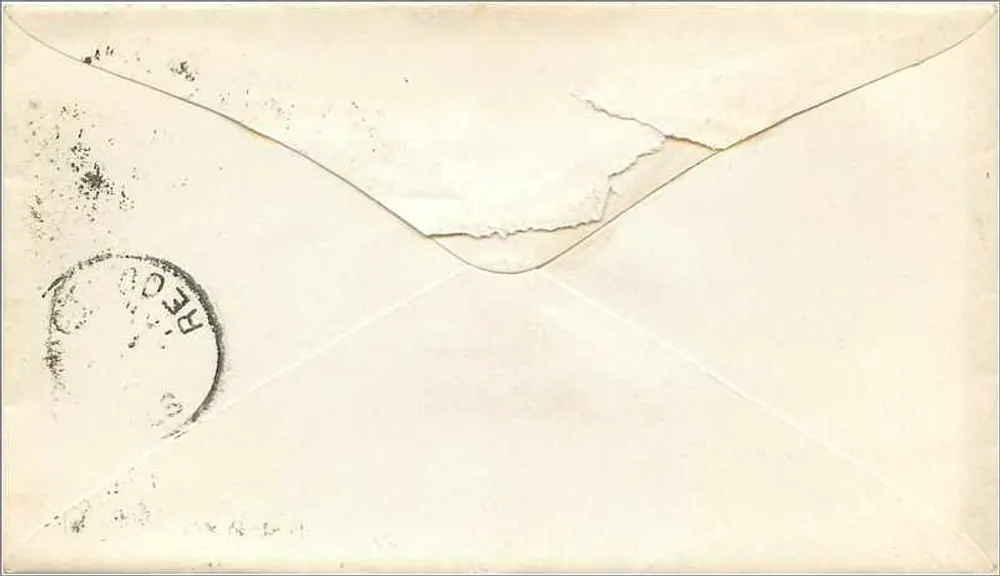 Philadelphie — lettre datée 1er janvier 1883 — timbre 3 cents - Verso